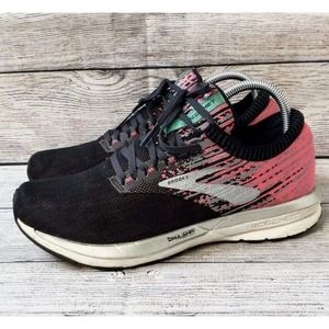 Brooks Womens Ricochet 1202821B678 Black Pink Running Shoes Lace Up Size‎ 9
